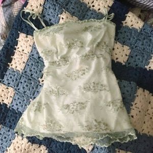 🆕 NY & Co. Green Lace Adjustable Cami Top